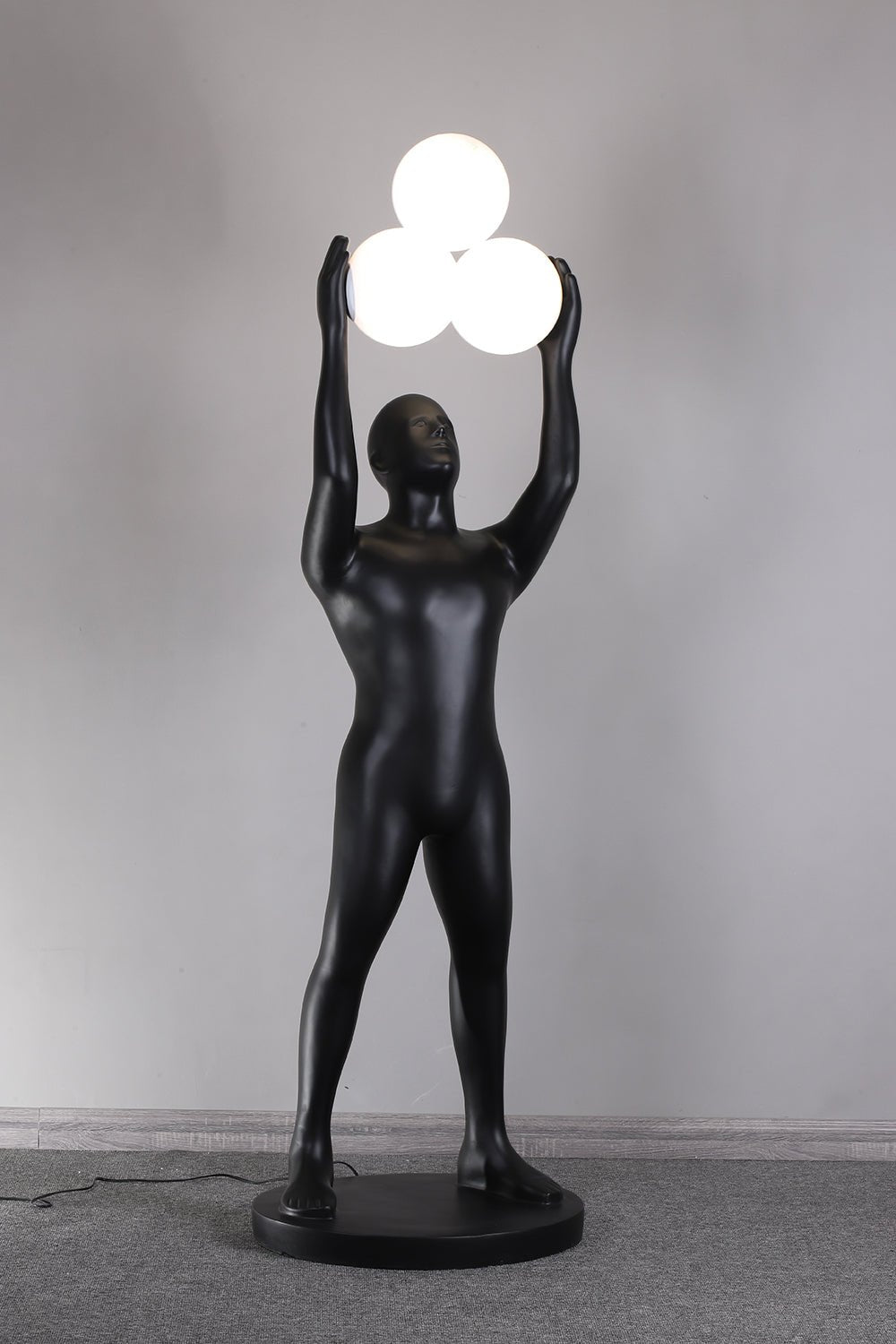 Eurshaia Sculptural Black Floor Lamp-Neutral Decor