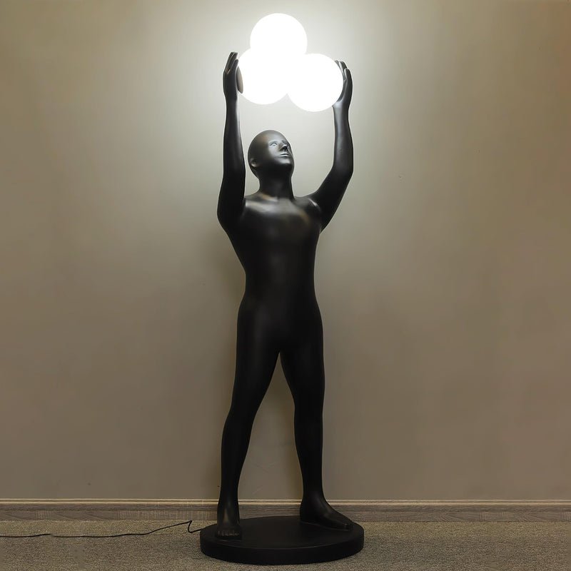 Eurshaia Sculptural Black Floor Lamp-Neutral Decor