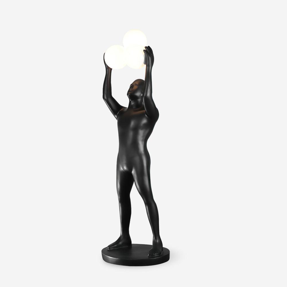 Eurshaia Sculptural Black Floor Lamp-Neutral Decor
