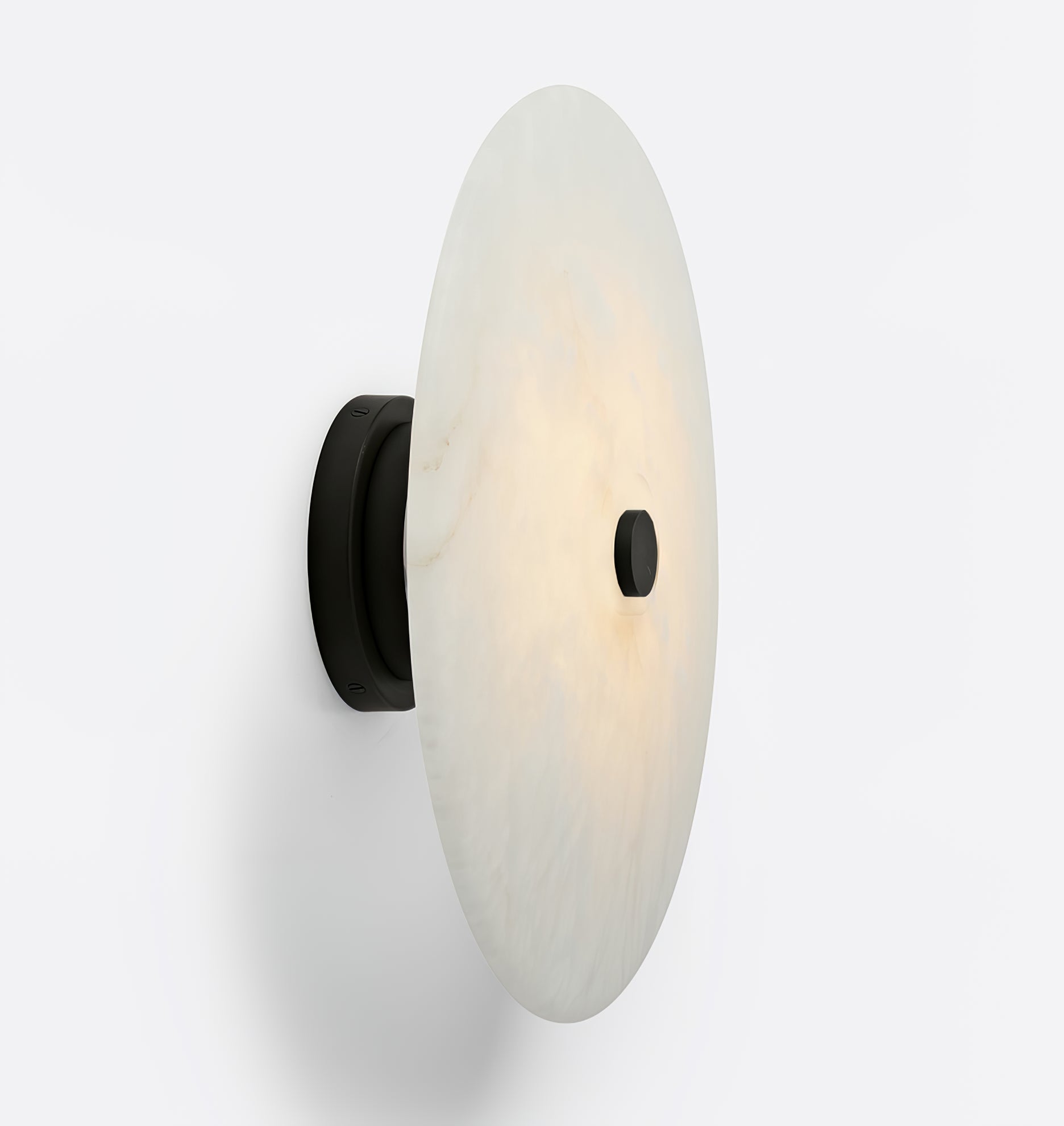 Ines Eterna Modern White Alabaster Wall Lamp-Neutral Decor