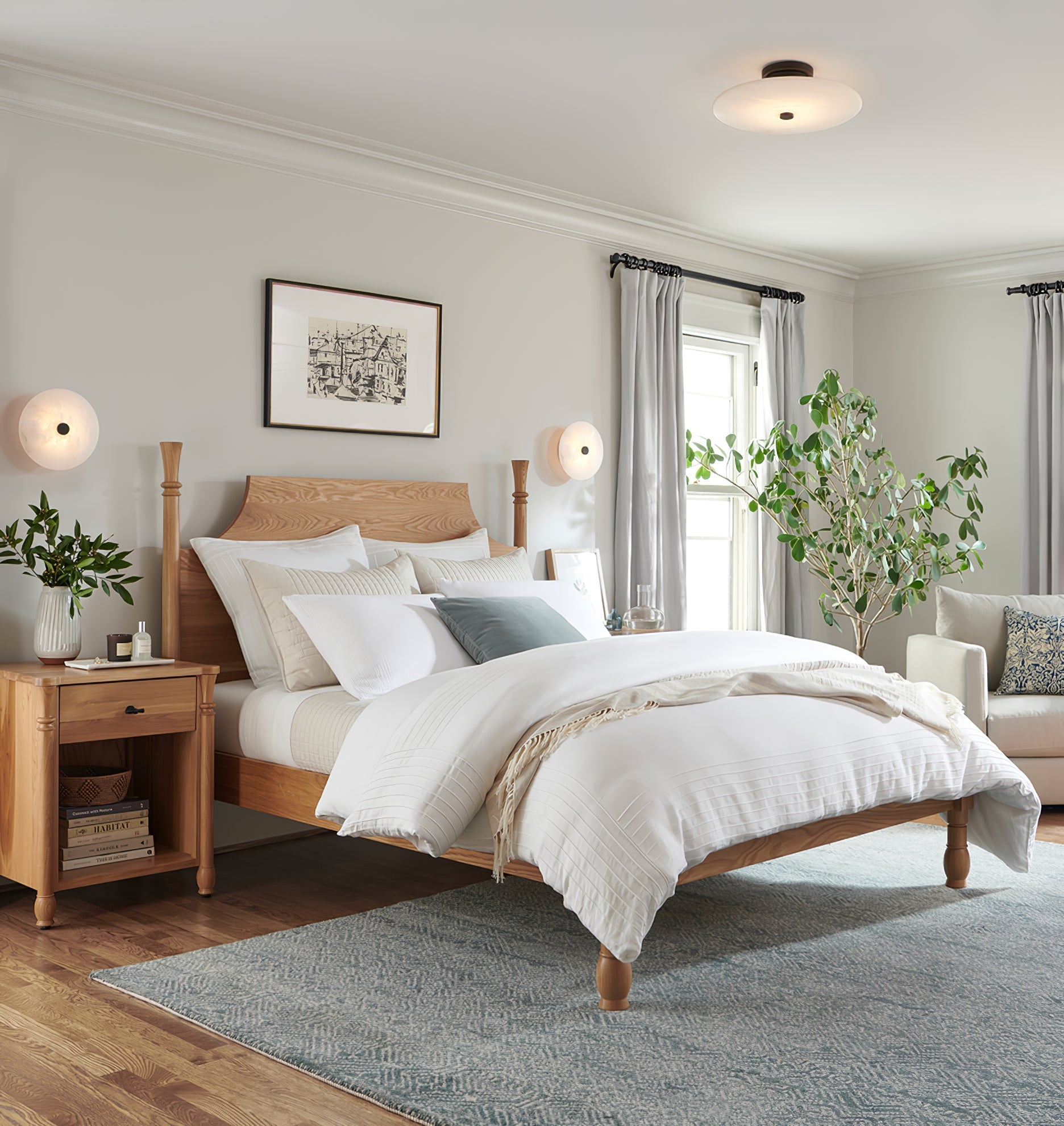 Clio Alabaster Flush Mount Light-Neutral Decor