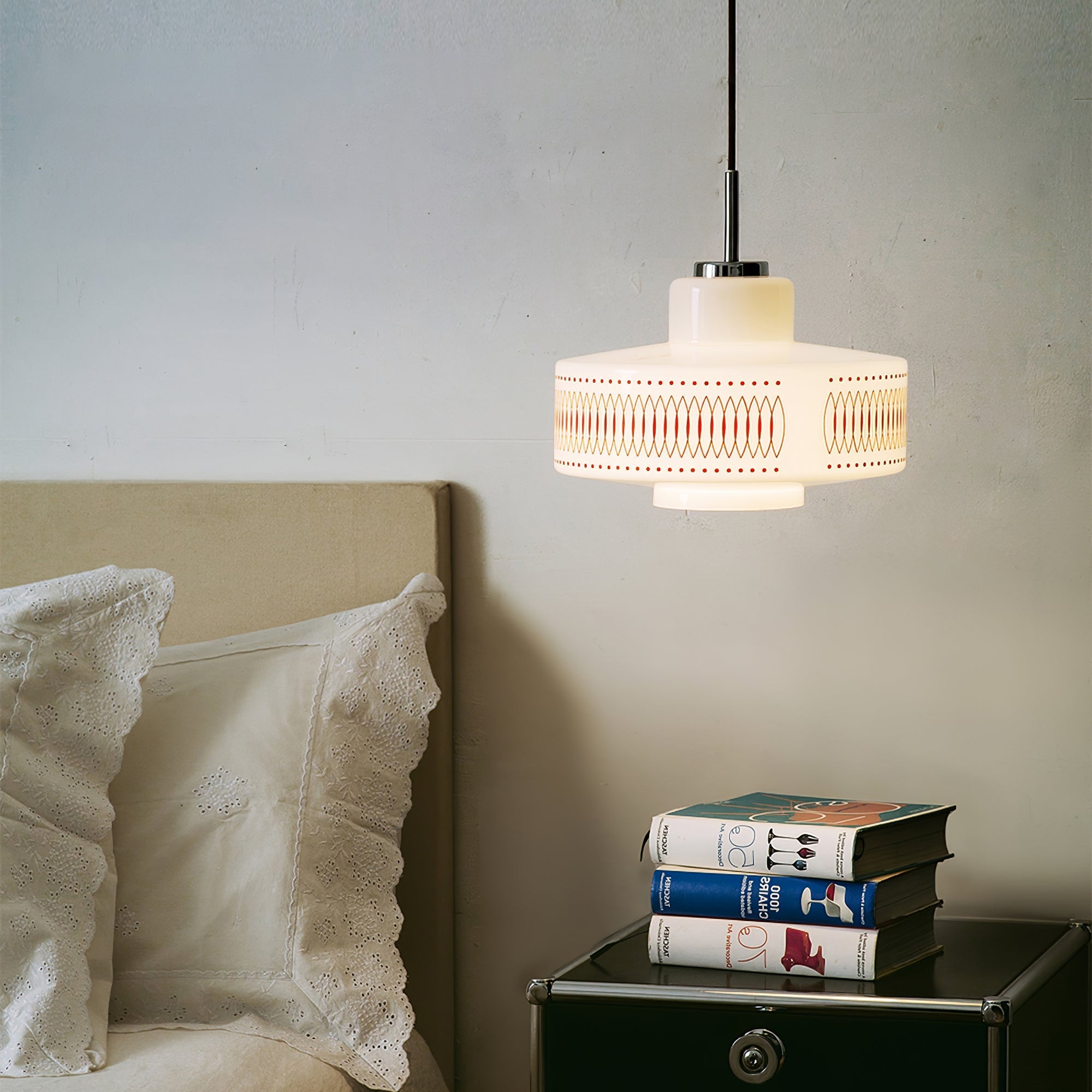 Aelaris Vintage Glass Pendant Lamp-Neutral Decor
