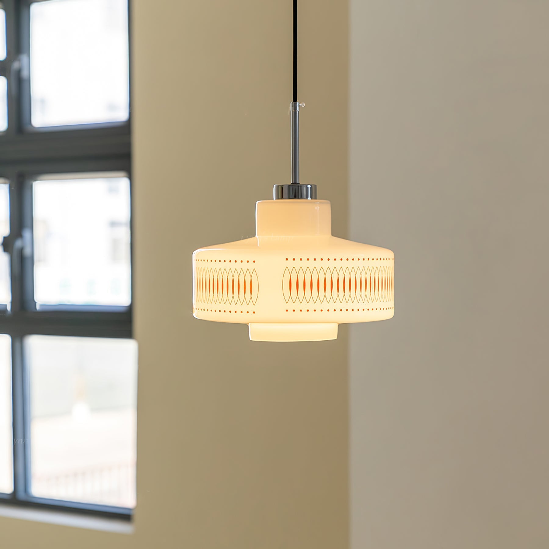 Aelaris Vintage Glass Pendant Lamp-Neutral Decor