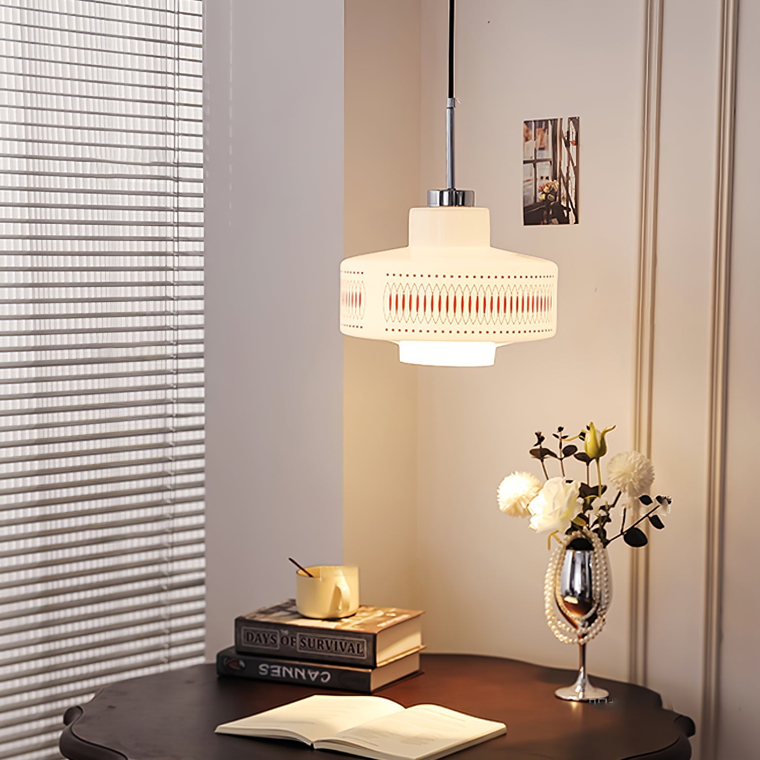 Aelaris Vintage Glass Pendant Lamp-Neutral Decor