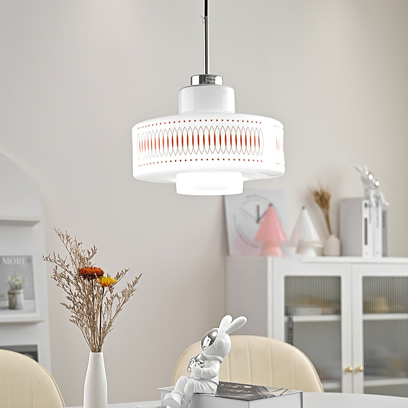Aelaris Vintage Glass Pendant Lamp-Neutral Decor