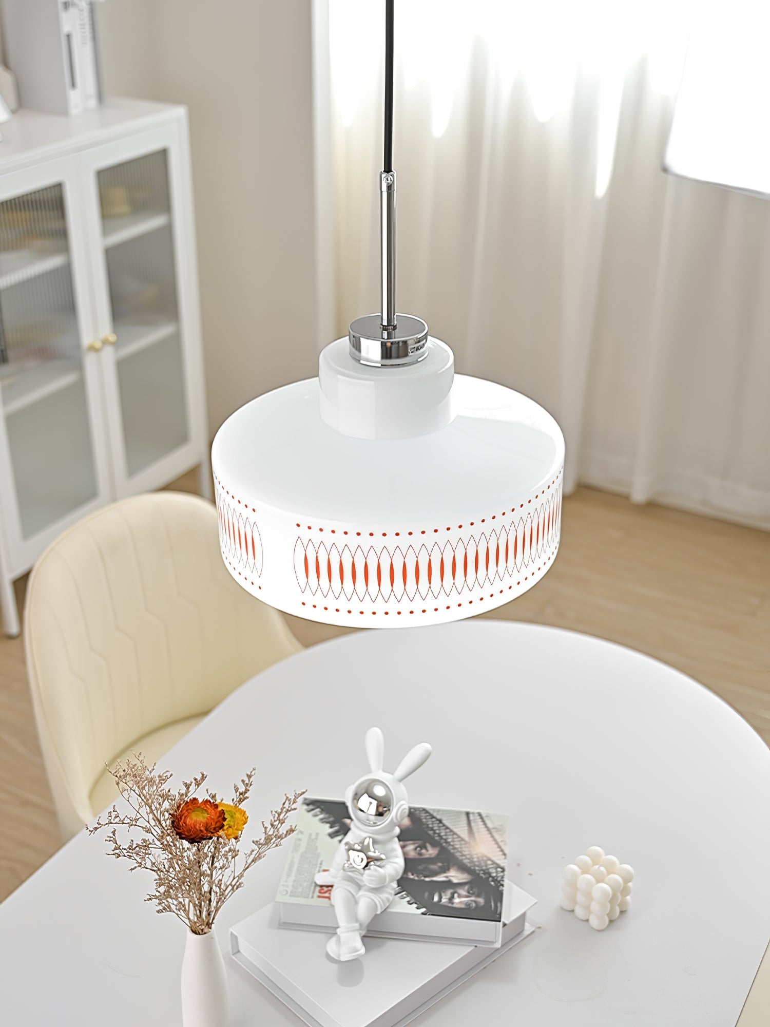 Aelaris Vintage Glass Pendant Lamp-Neutral Decor
