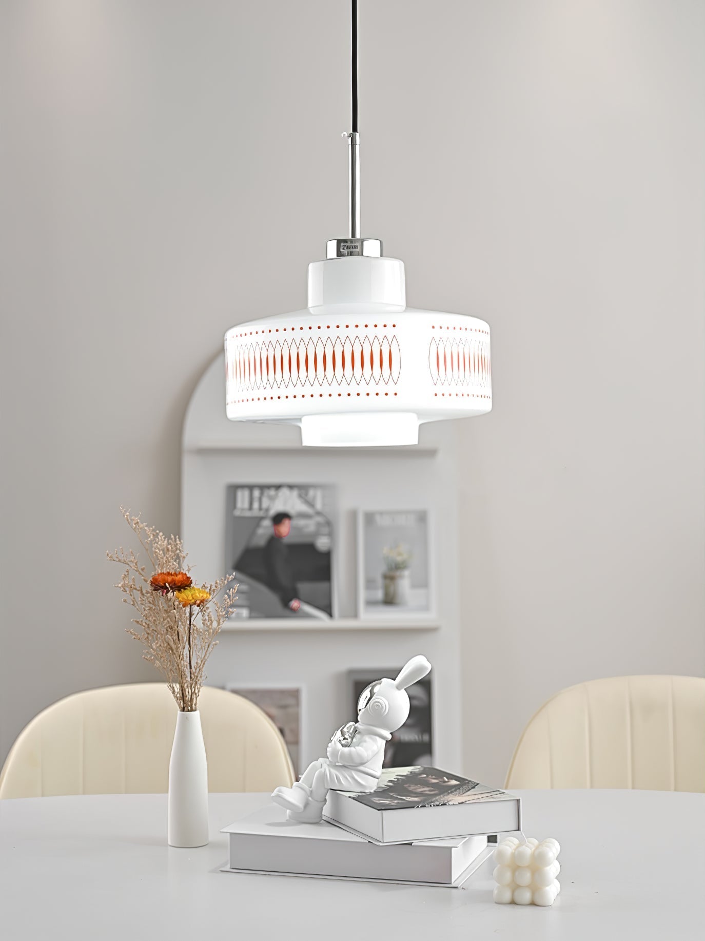 Aelaris Vintage Glass Pendant Lamp-Neutral Decor