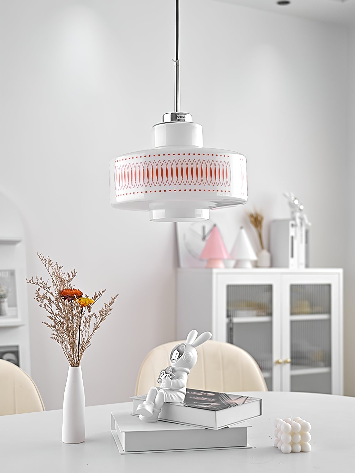 Aelaris Vintage Glass Pendant Lamp-Neutral Decor
