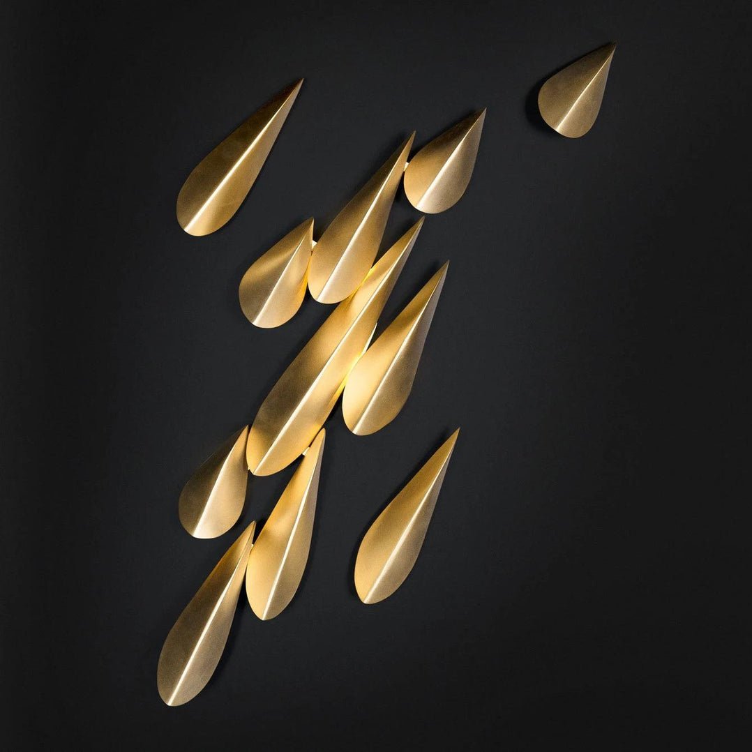 Avynis Abstract Brass Wall Light-Neutral Decor