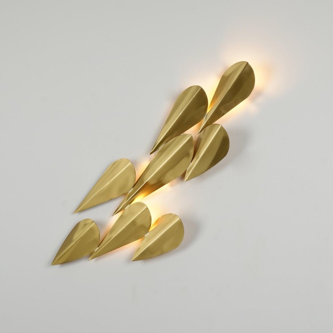 Avynis Abstract Brass Wall Light-Neutral Decor
