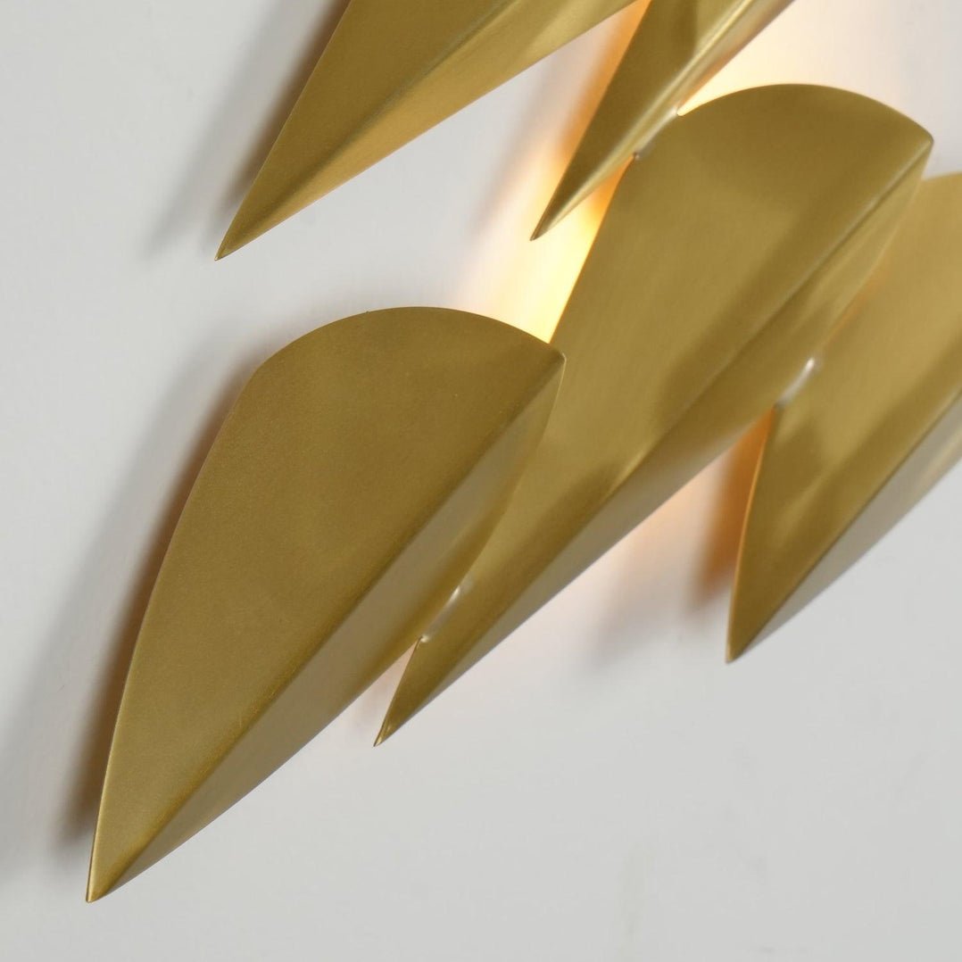 Avynis Abstract Brass Wall Light-Neutral Decor