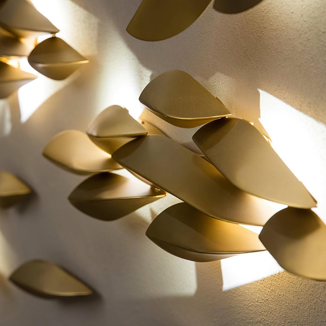 Avynis Abstract Brass Wall Light-Neutral Decor