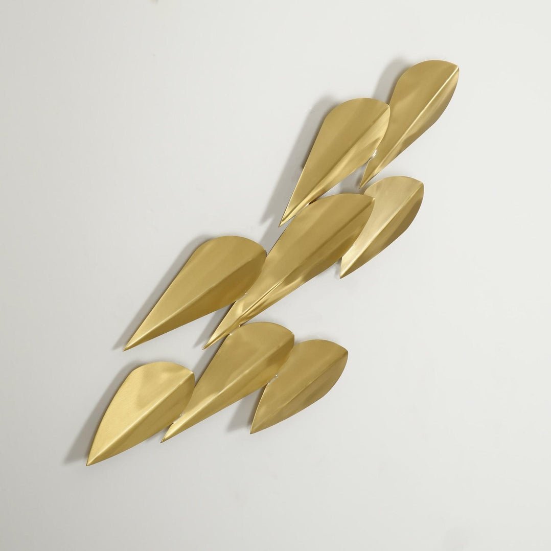 Avynis Abstract Brass Wall Light-Neutral Decor