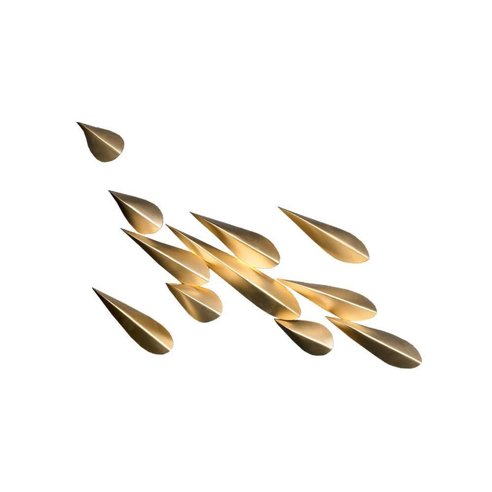 Avynis Abstract Brass Wall Light-Neutral Decor