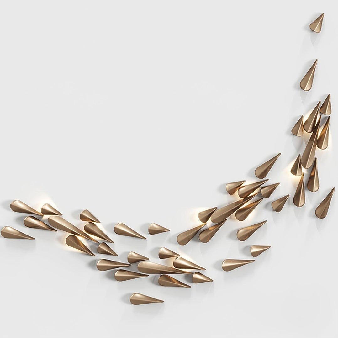 Avynis Abstract Brass Wall Light-Neutral Decor