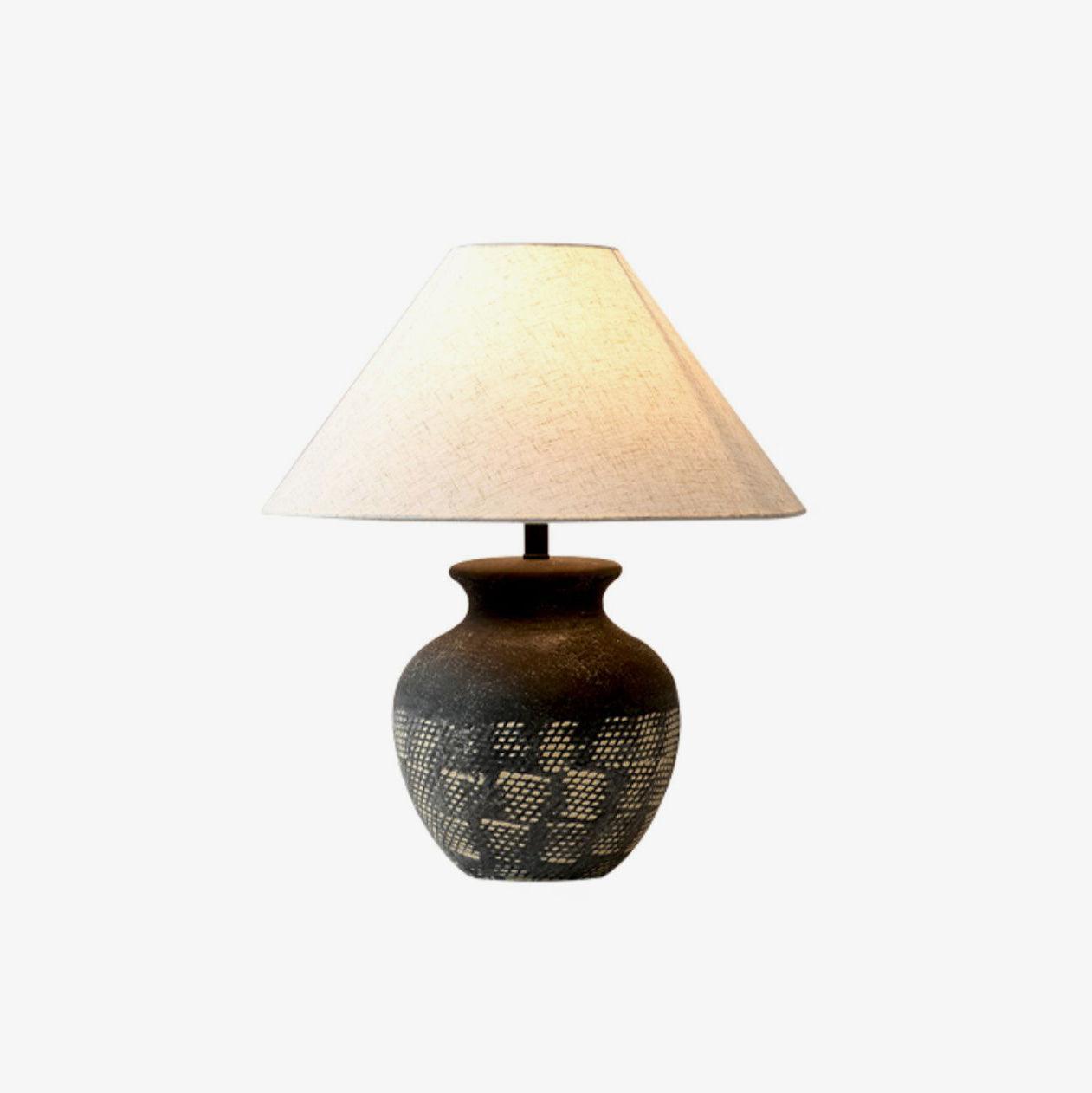 Crin Minimalist Ceramics Table Lamp-Neutral Decor
