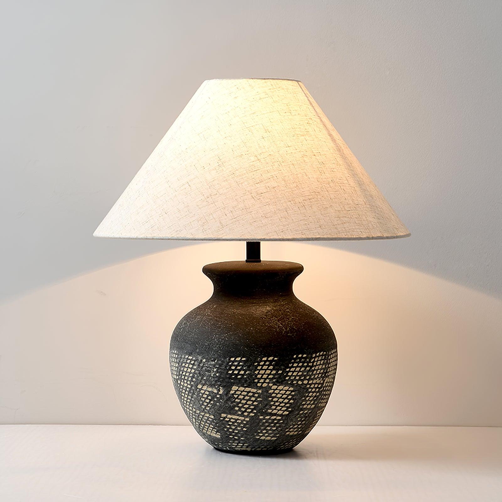 Crin Minimalist Ceramics Table Lamp-Neutral Decor