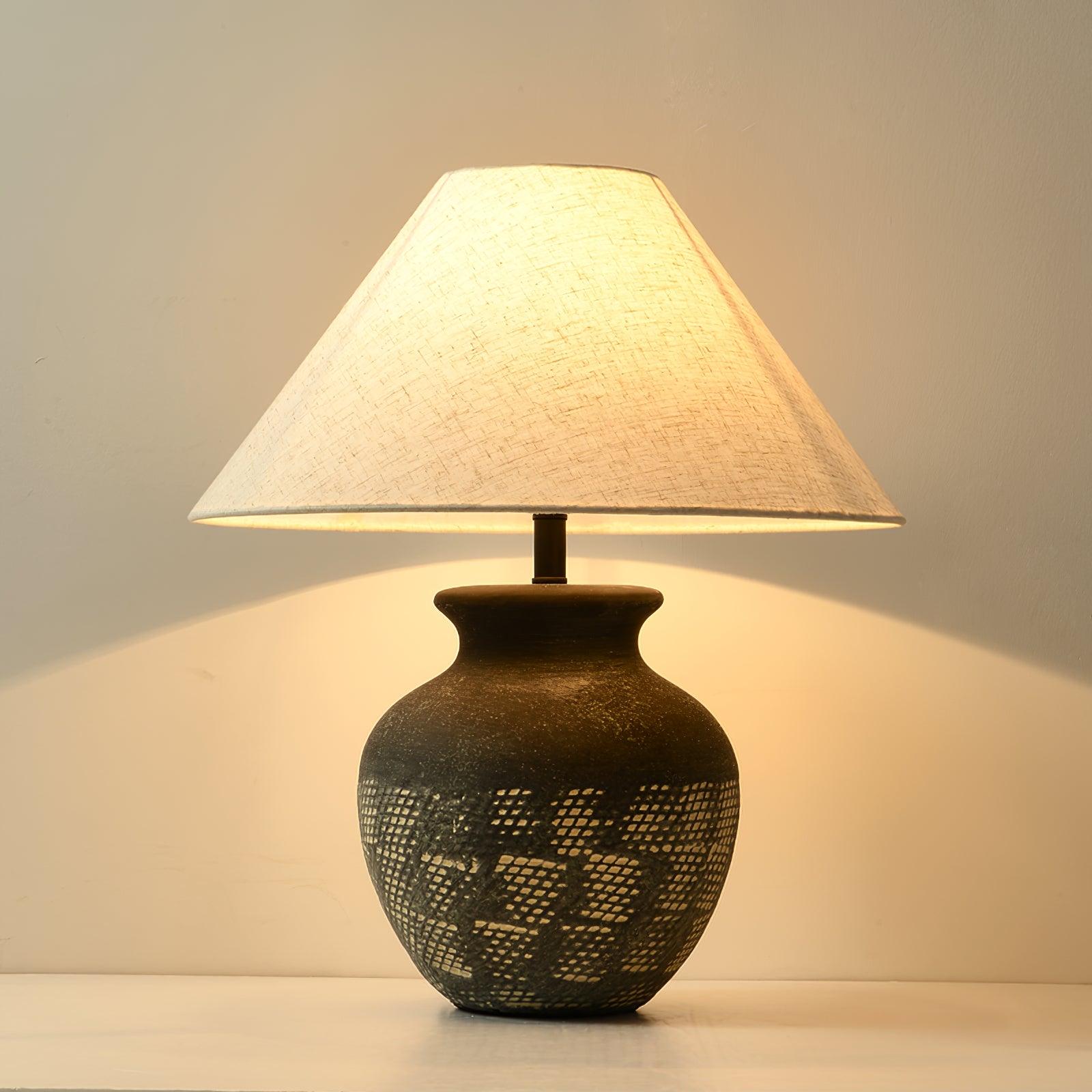 Crin Minimalist Ceramics Table Lamp-Neutral Decor