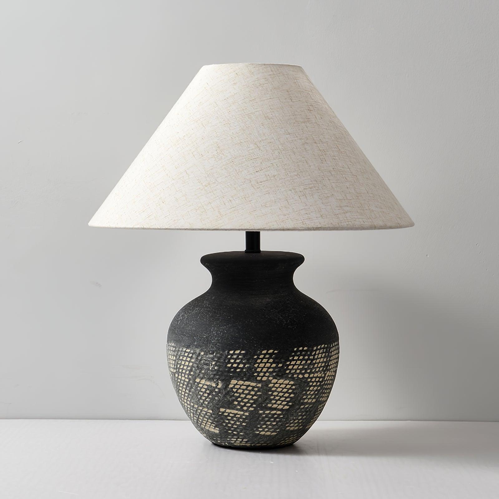 Crin Minimalist Ceramics Table Lamp-Neutral Decor