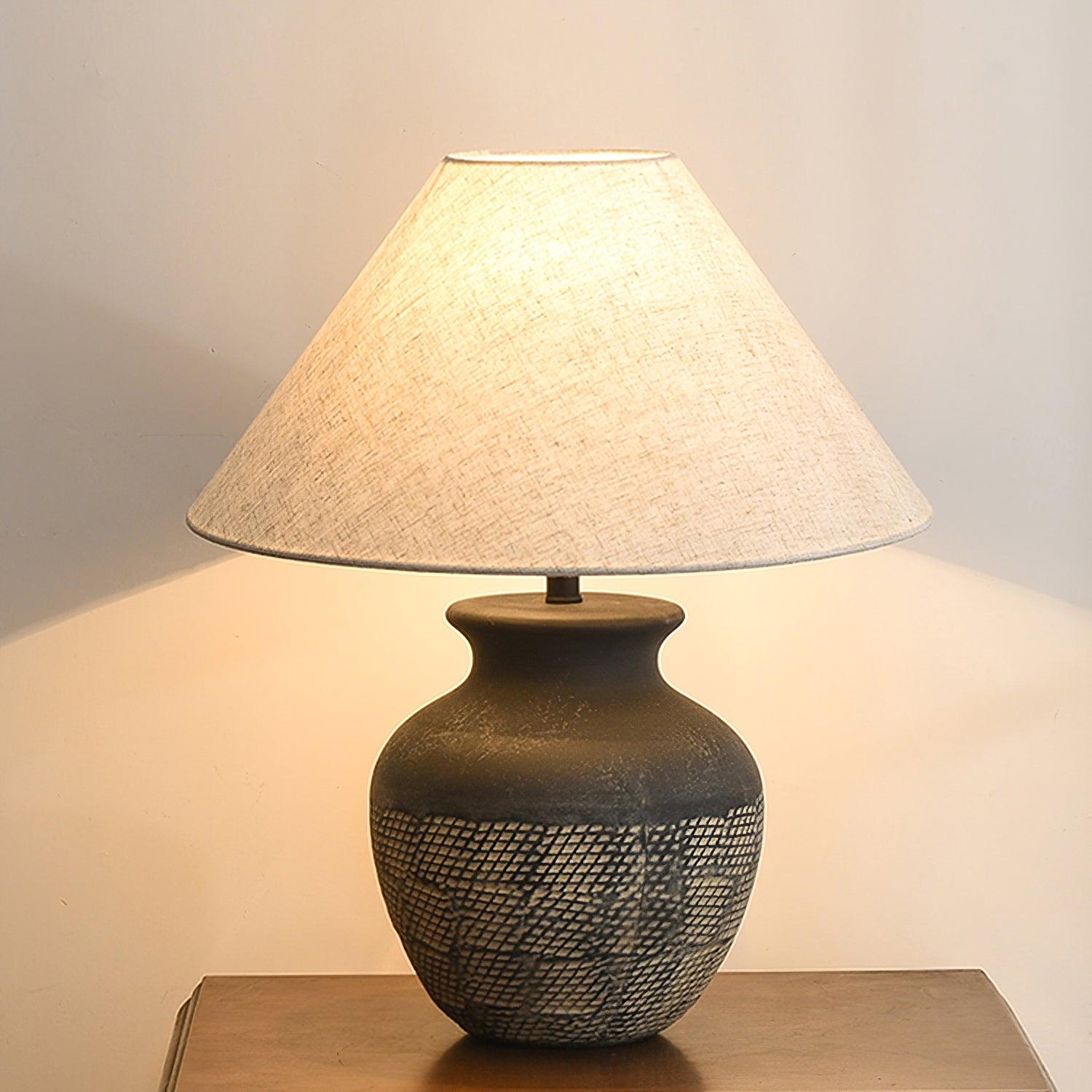 Crin Minimalist Ceramics Table Lamp-Neutral Decor