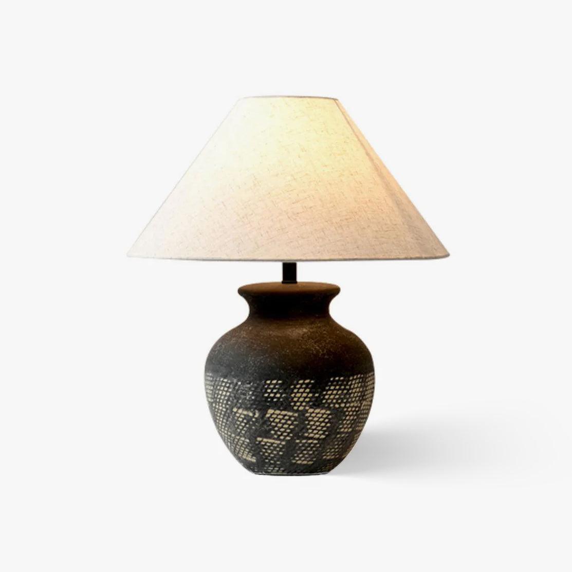 Crin Minimalist Ceramics Table Lamp-Neutral Decor
