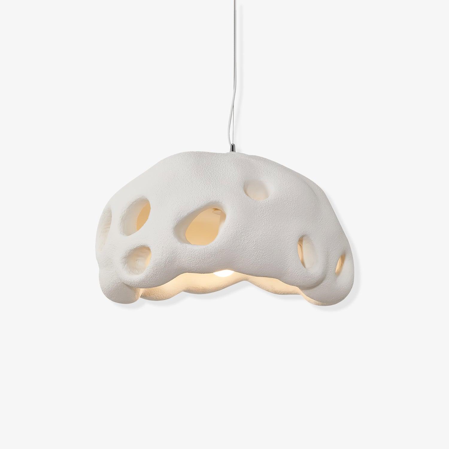 Lustra Pendant Light Resin White for Living Room-Neutral Decor