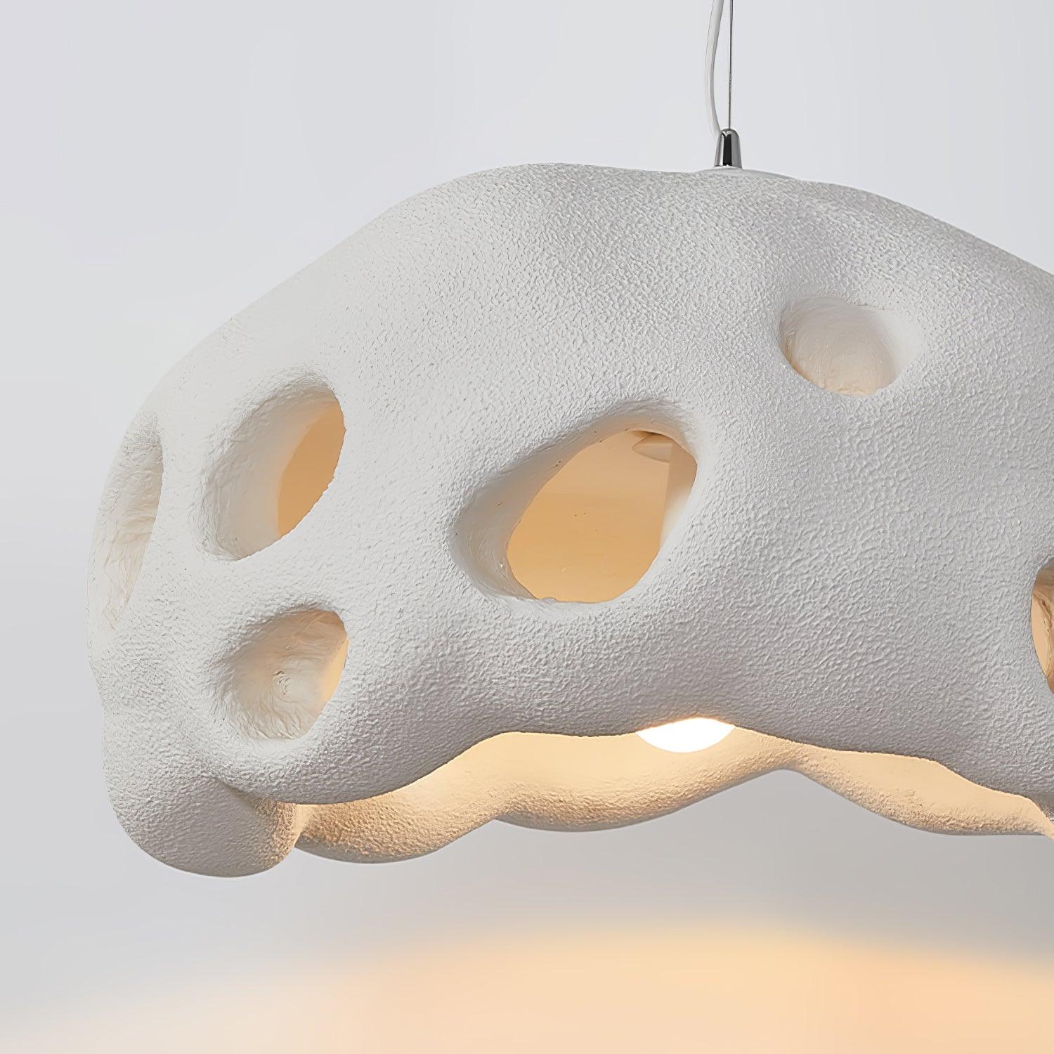 Lustra Pendant Light Resin White for Living Room-Neutral Decor