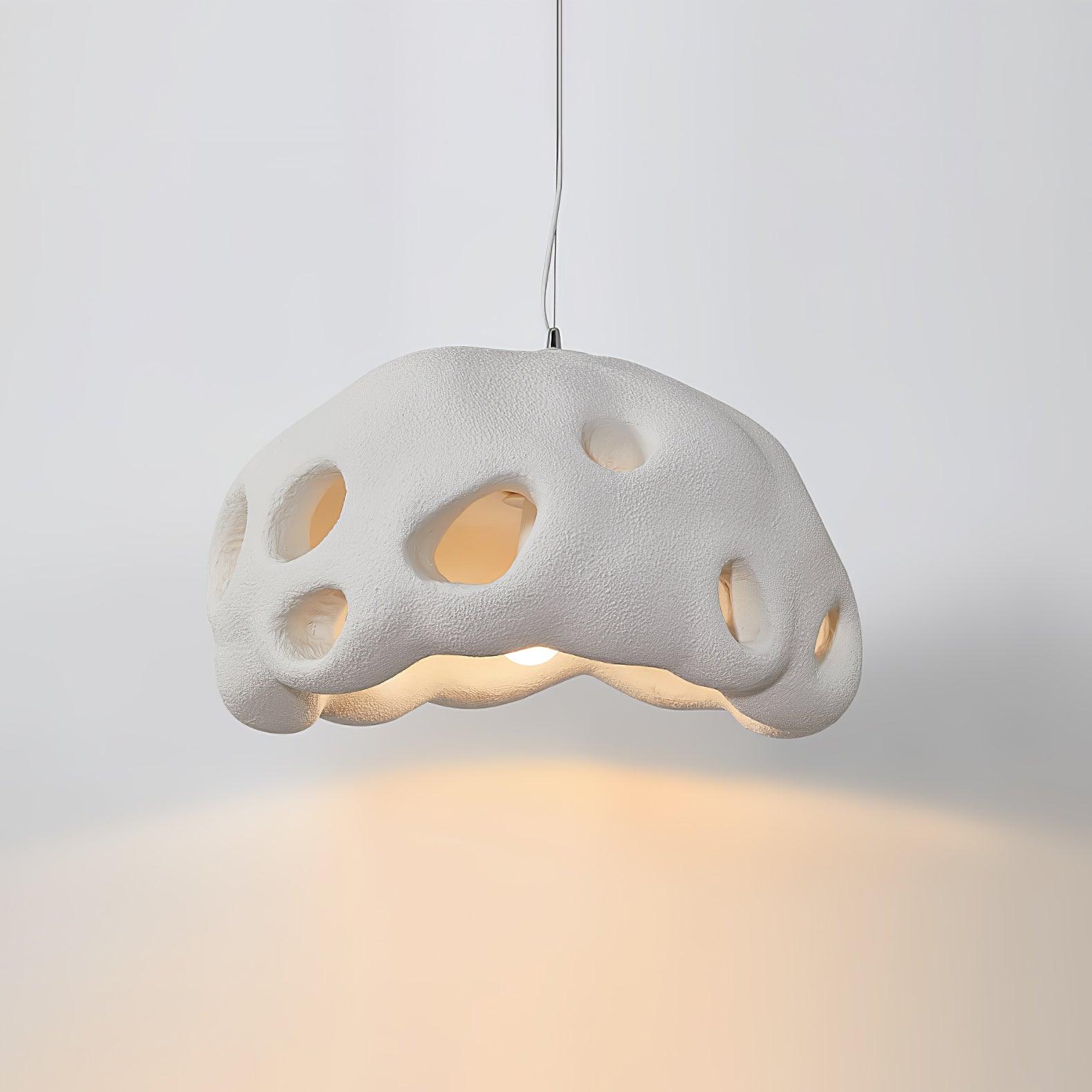 Lustra Pendant Light Resin White for Living Room-Neutral Decor