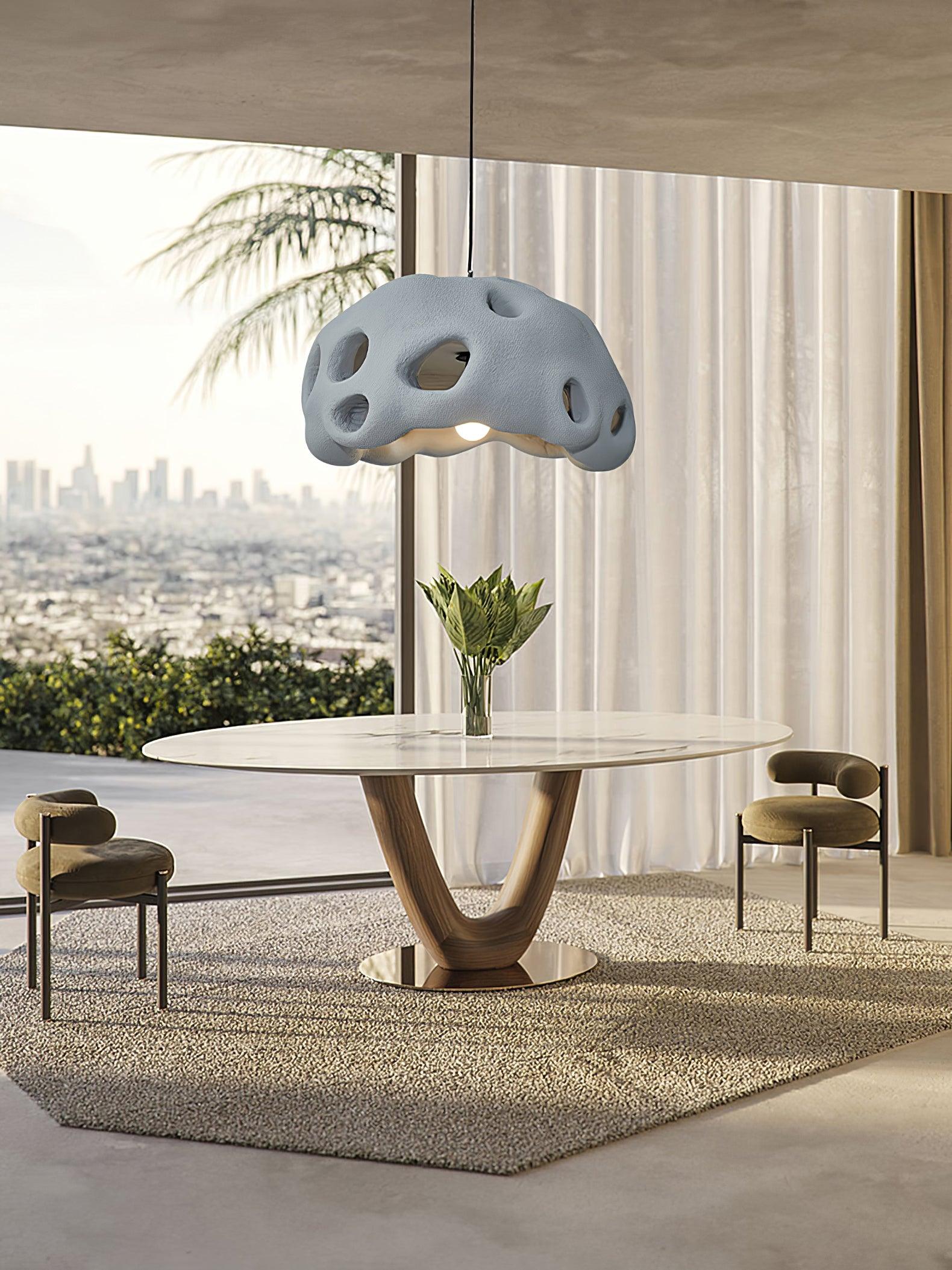 Lustra Pendant Light Resin White for Living Room-Neutral Decor