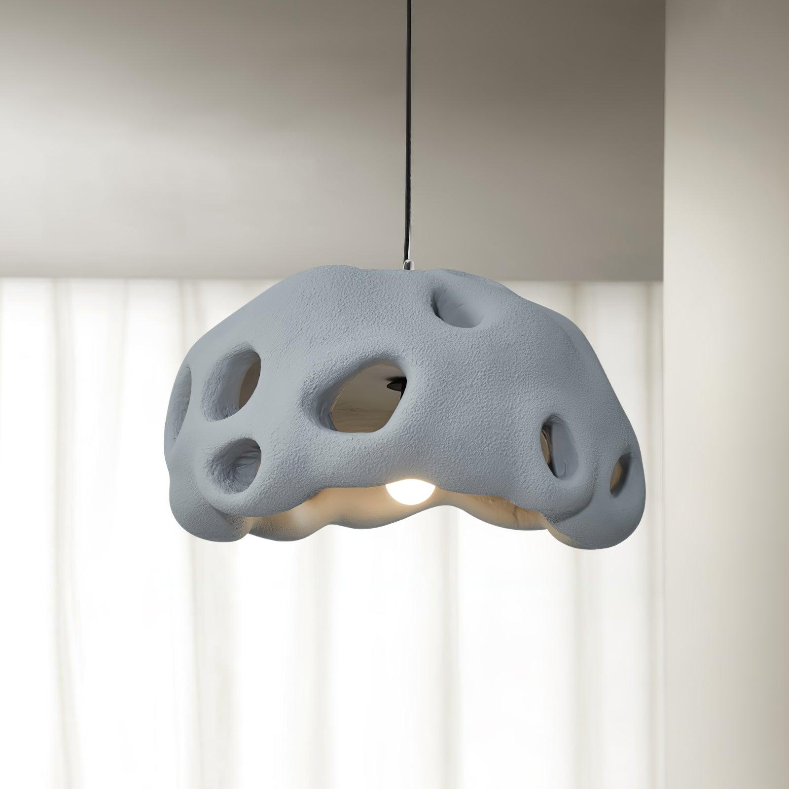 Lustra Pendant Light Resin White for Living Room-Neutral Decor