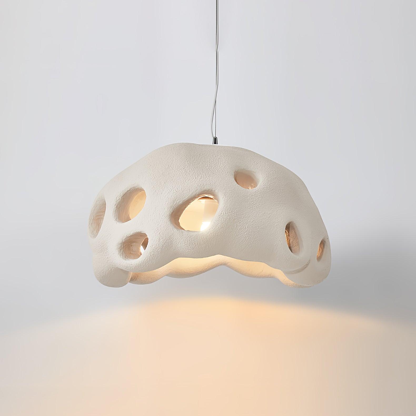 Lustra Pendant Light Resin White for Living Room-Neutral Decor