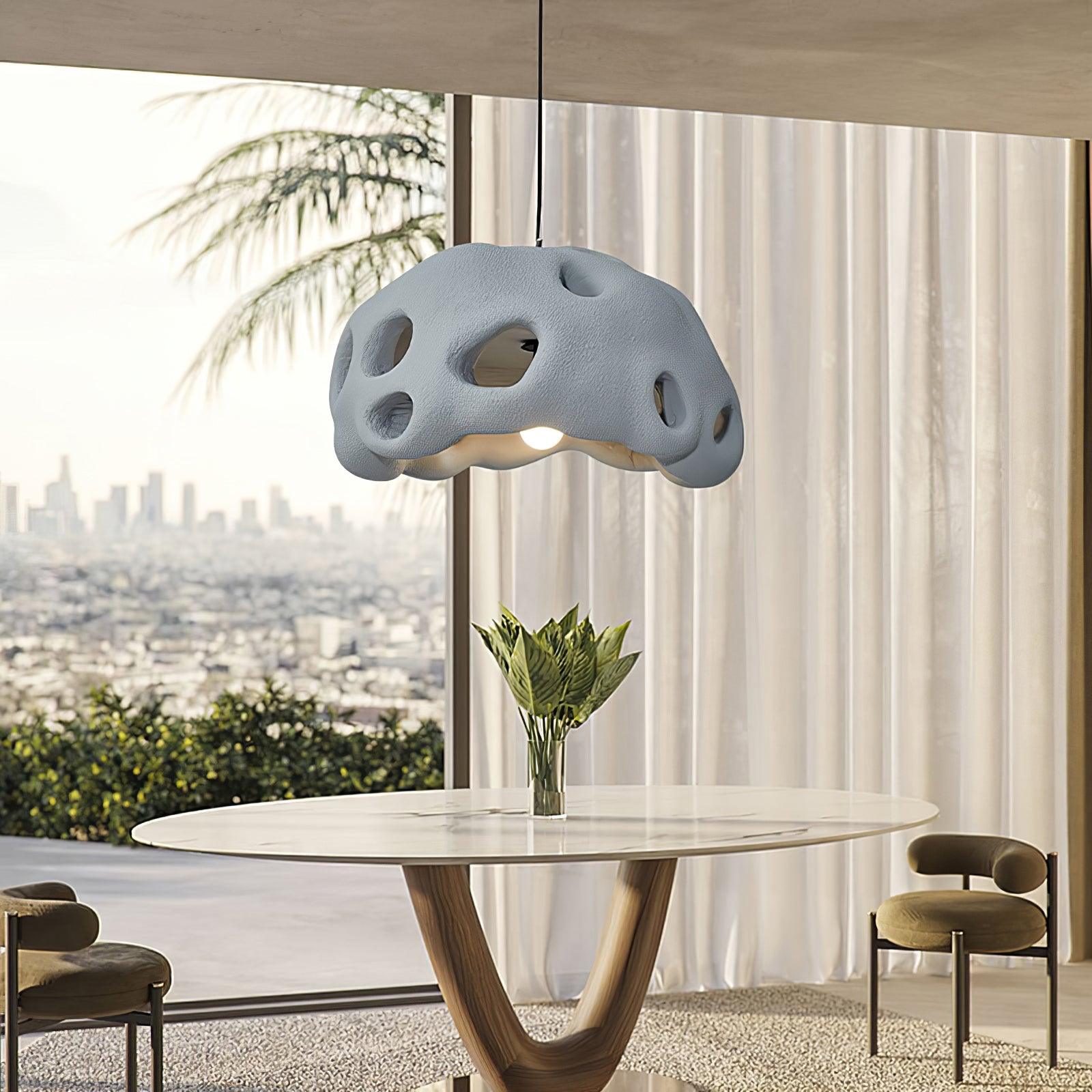 Lustra Pendant Light Resin White for Living Room-Neutral Decor