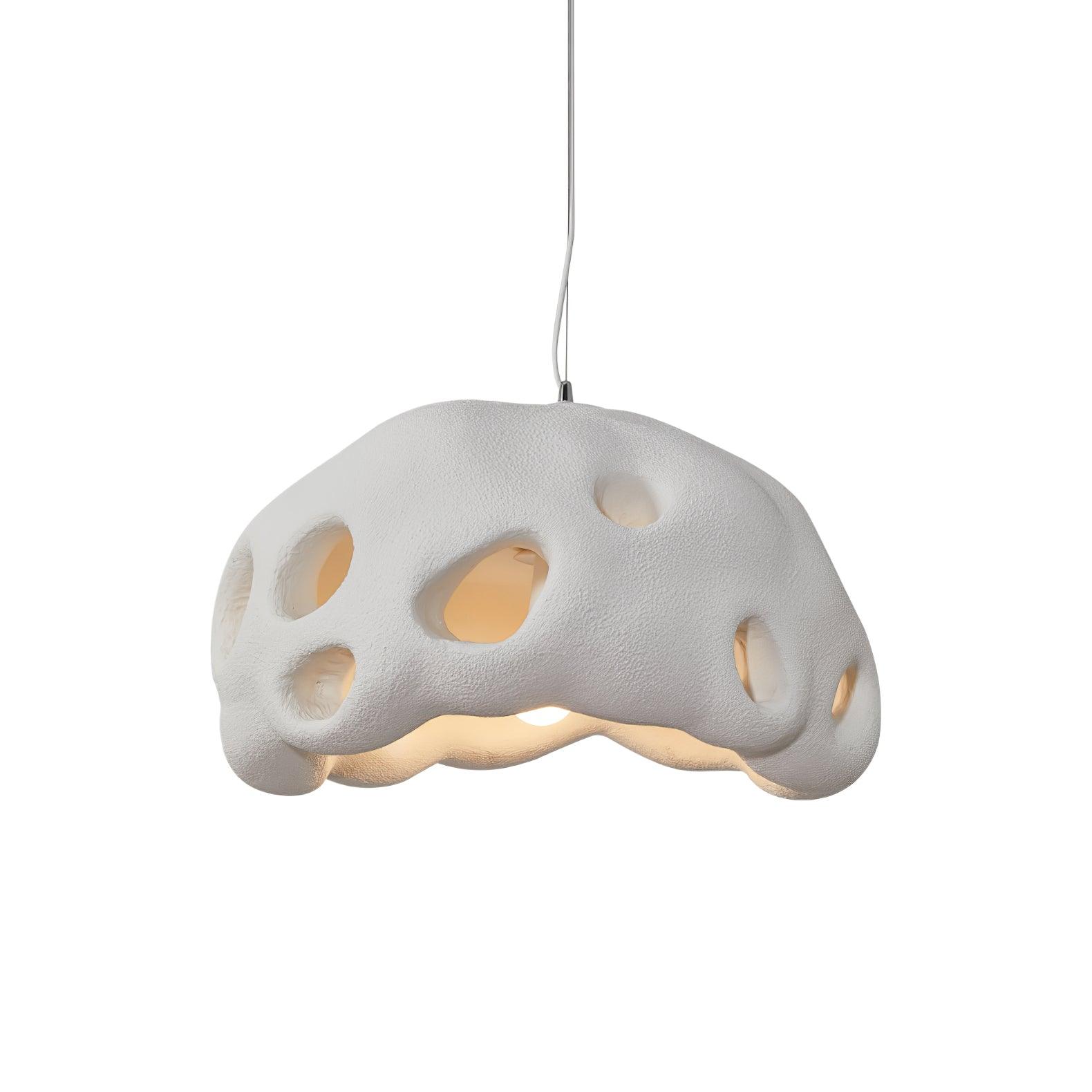 Lustra Pendant Light Resin White for Living Room-Neutral Decor