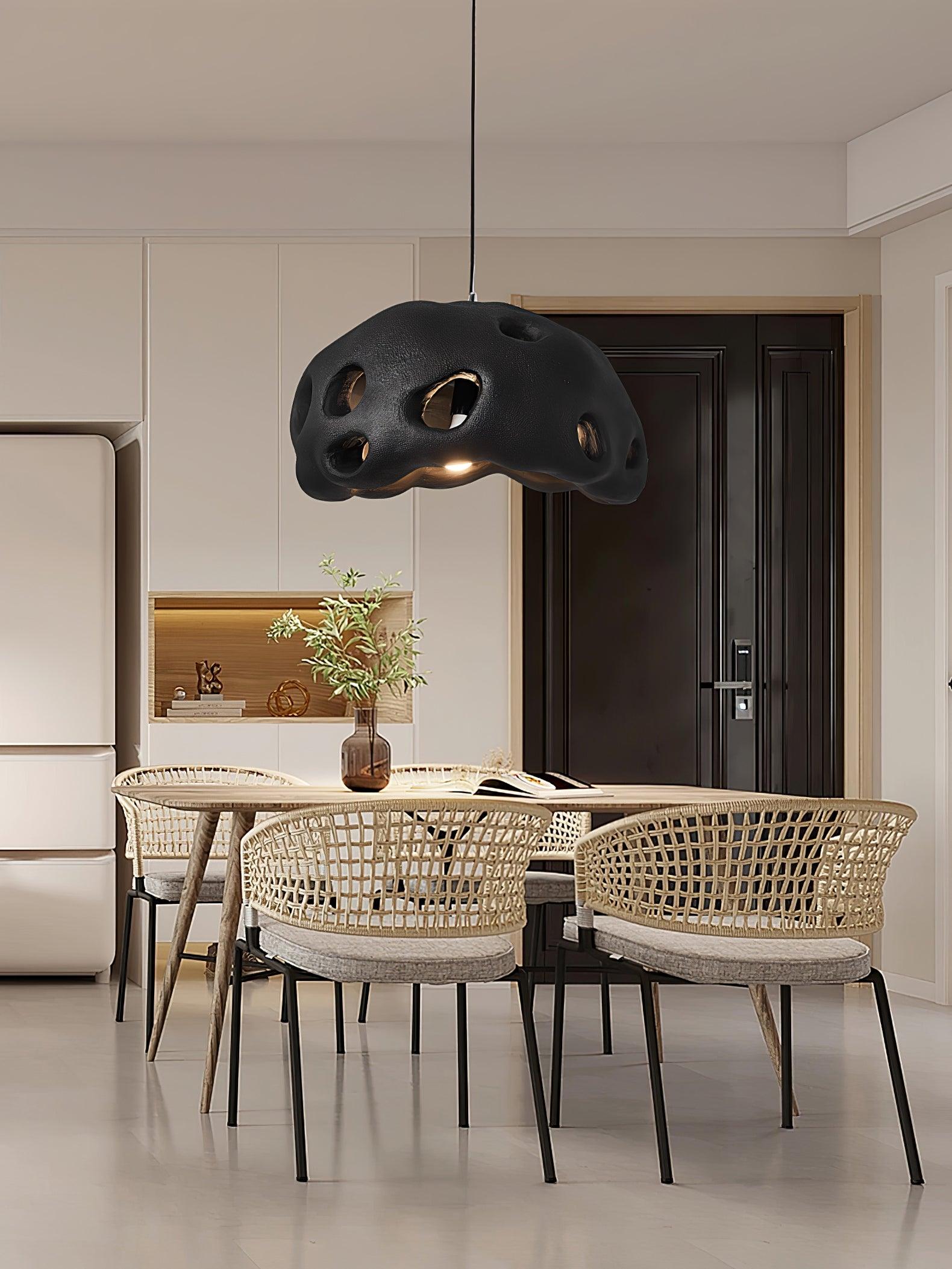 Lustra Pendant Light Resin White for Living Room-Neutral Decor