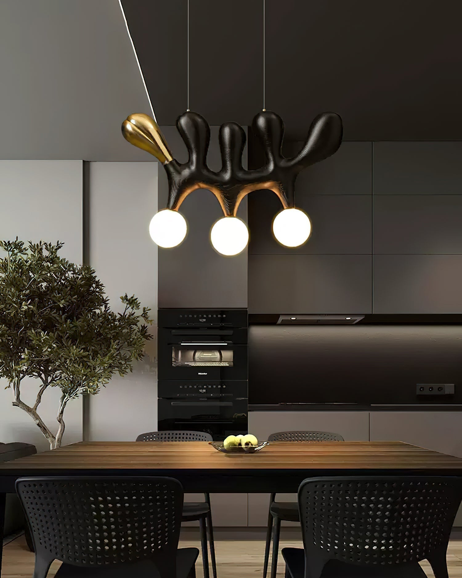 Sprout Contemporary Wood Pendant Lamp-Neutral Decor
