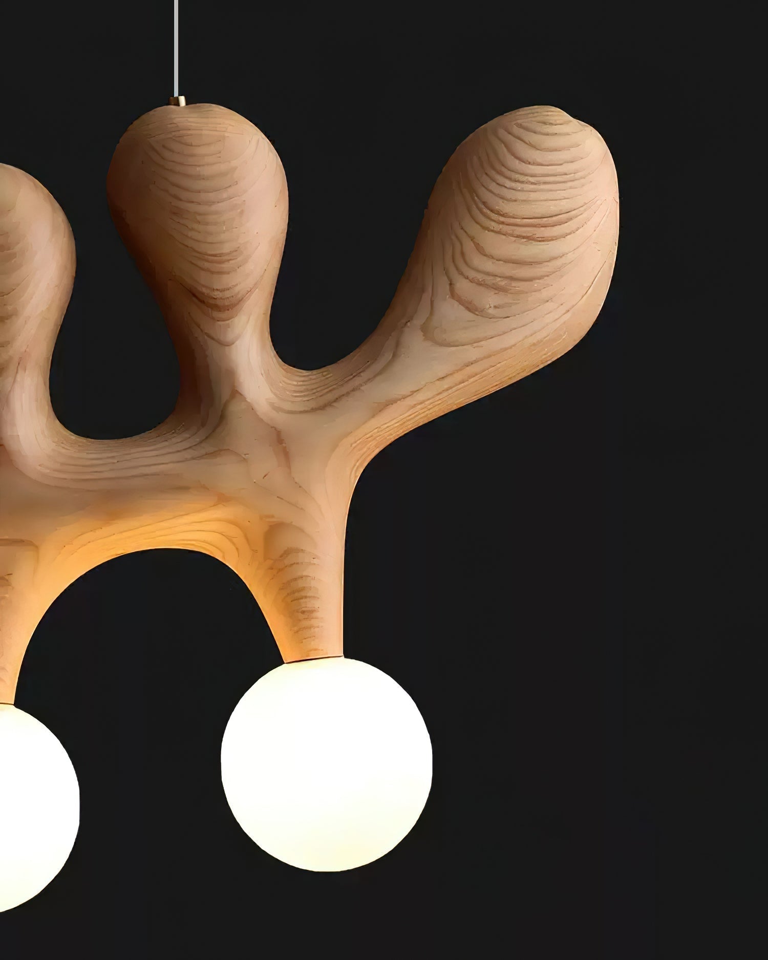 Sprout Contemporary Wood Pendant Lamp-Neutral Decor