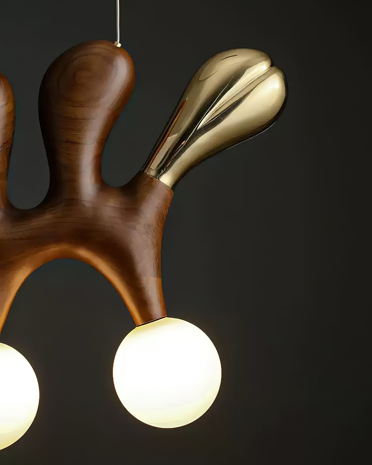 Sprout Contemporary Wood Pendant Lamp-Neutral Decor