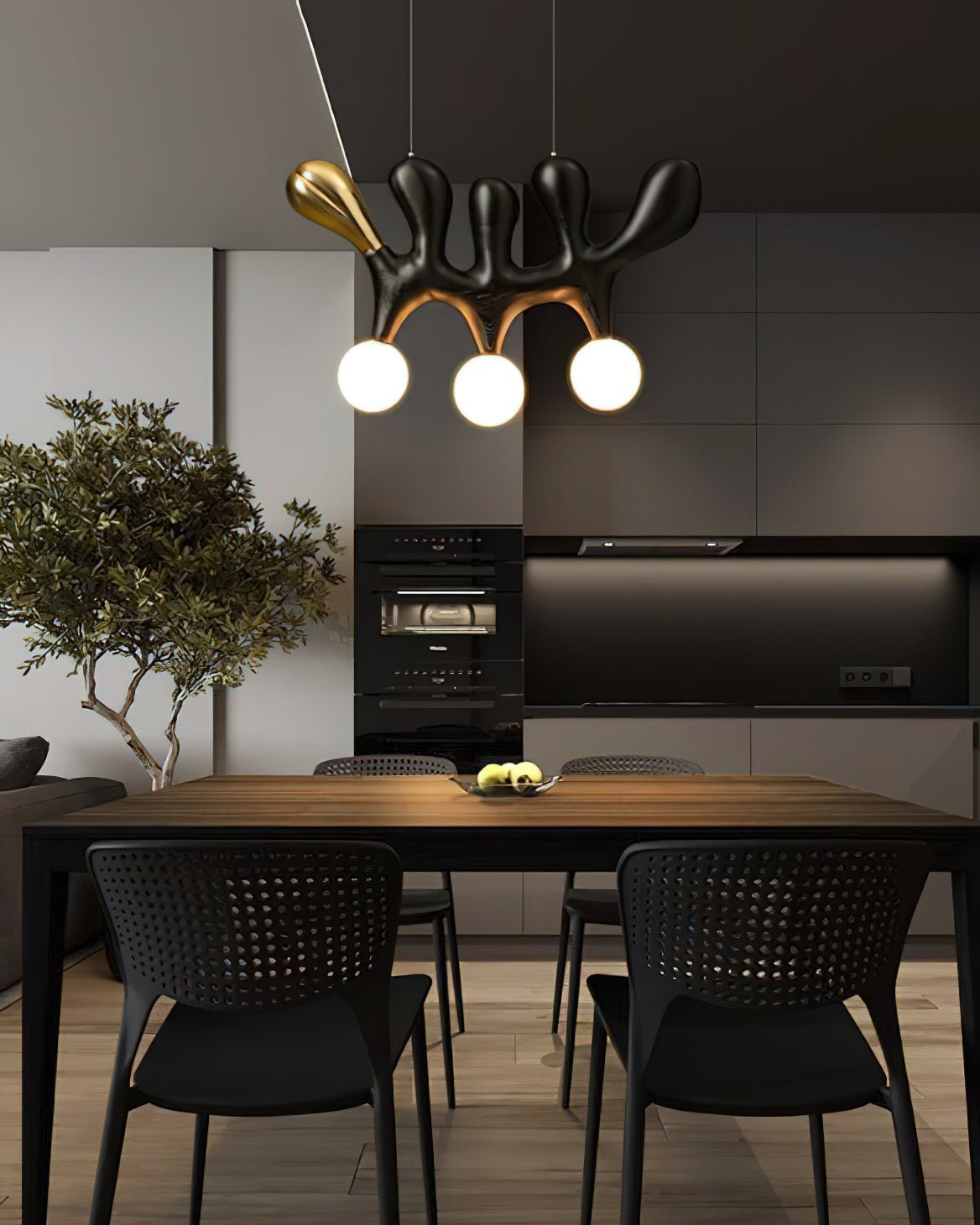 Sprout Contemporary Wood Pendant Lamp-Neutral Decor