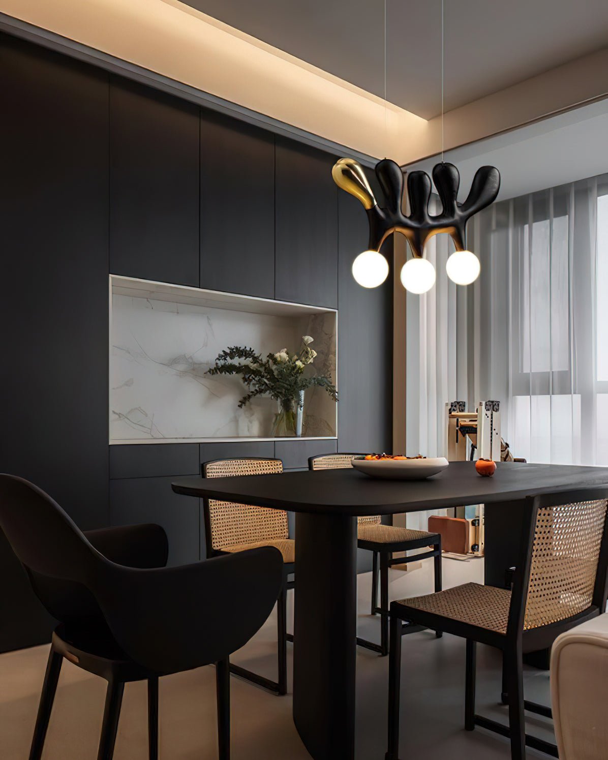 Sprout Contemporary Wood Pendant Lamp-Neutral Decor