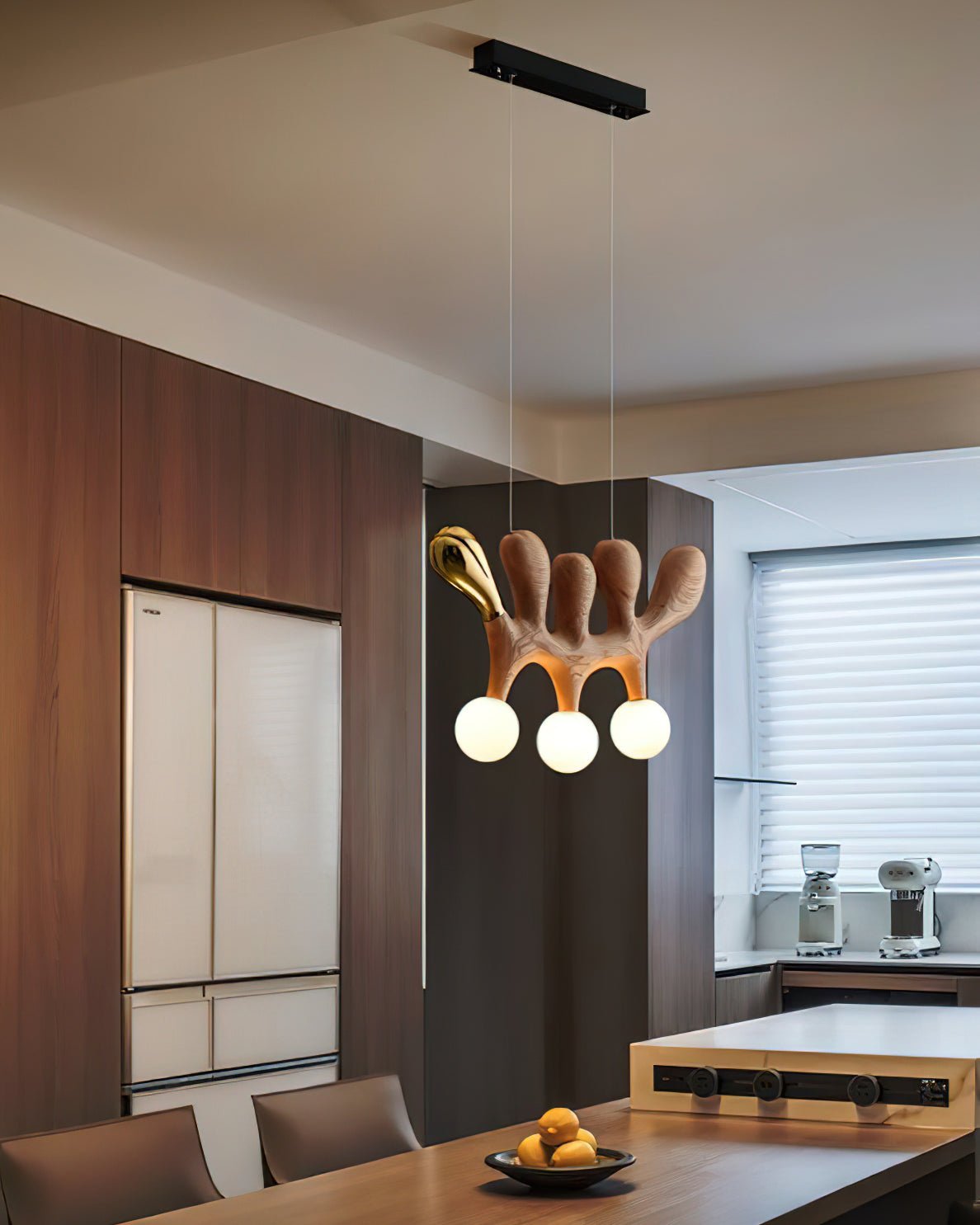 Sprout Contemporary Wood Pendant Lamp-Neutral Decor