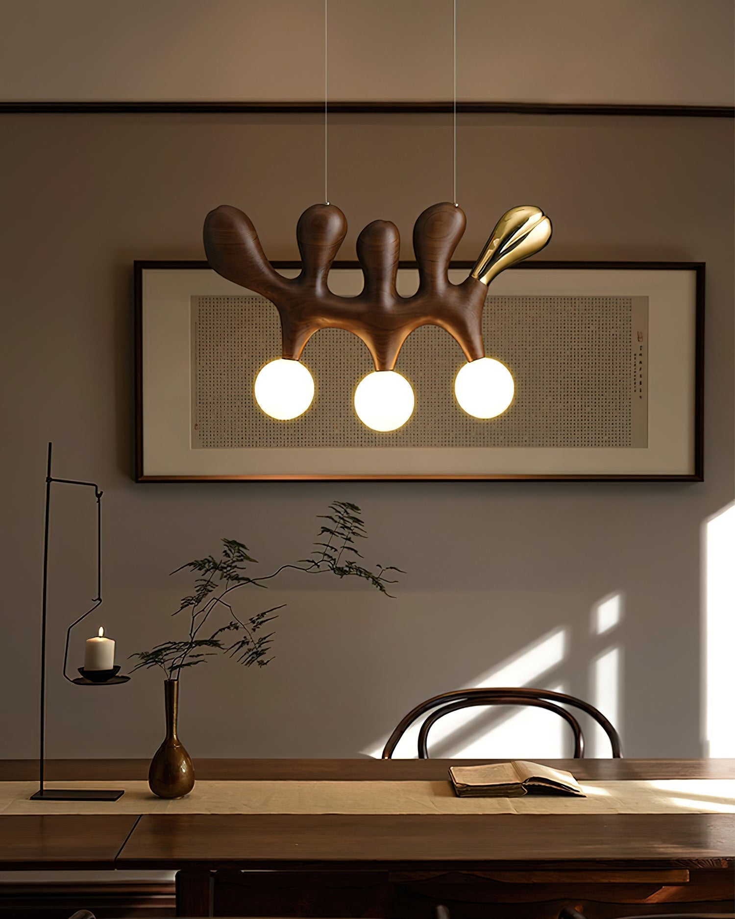 Sprout Contemporary Wood Pendant Lamp-Neutral Decor