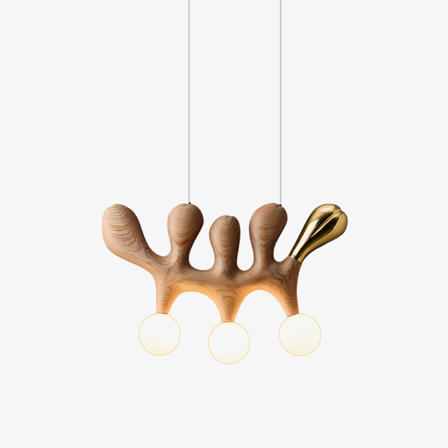 Sprout Contemporary Wood Pendant Lamp-Neutral Decor