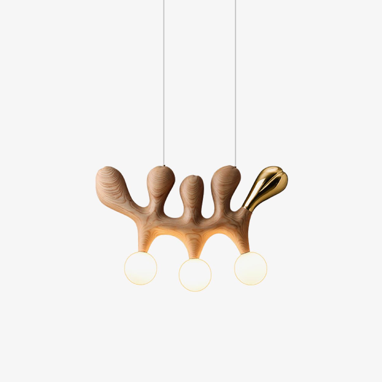 Sprout Contemporary Wood Pendant Lamp-Neutral Decor