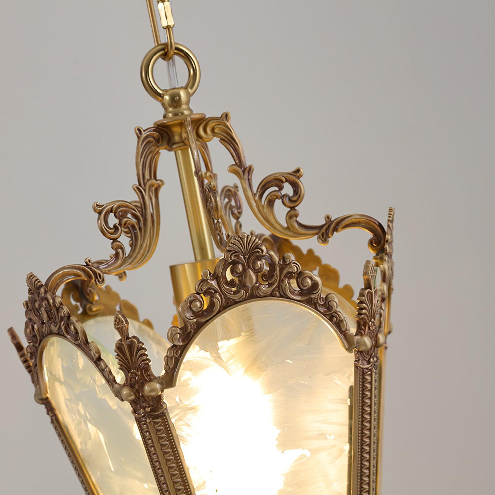 Lustra Pendant Lamp Brass Empire Antique Elegant-Neutral Decor