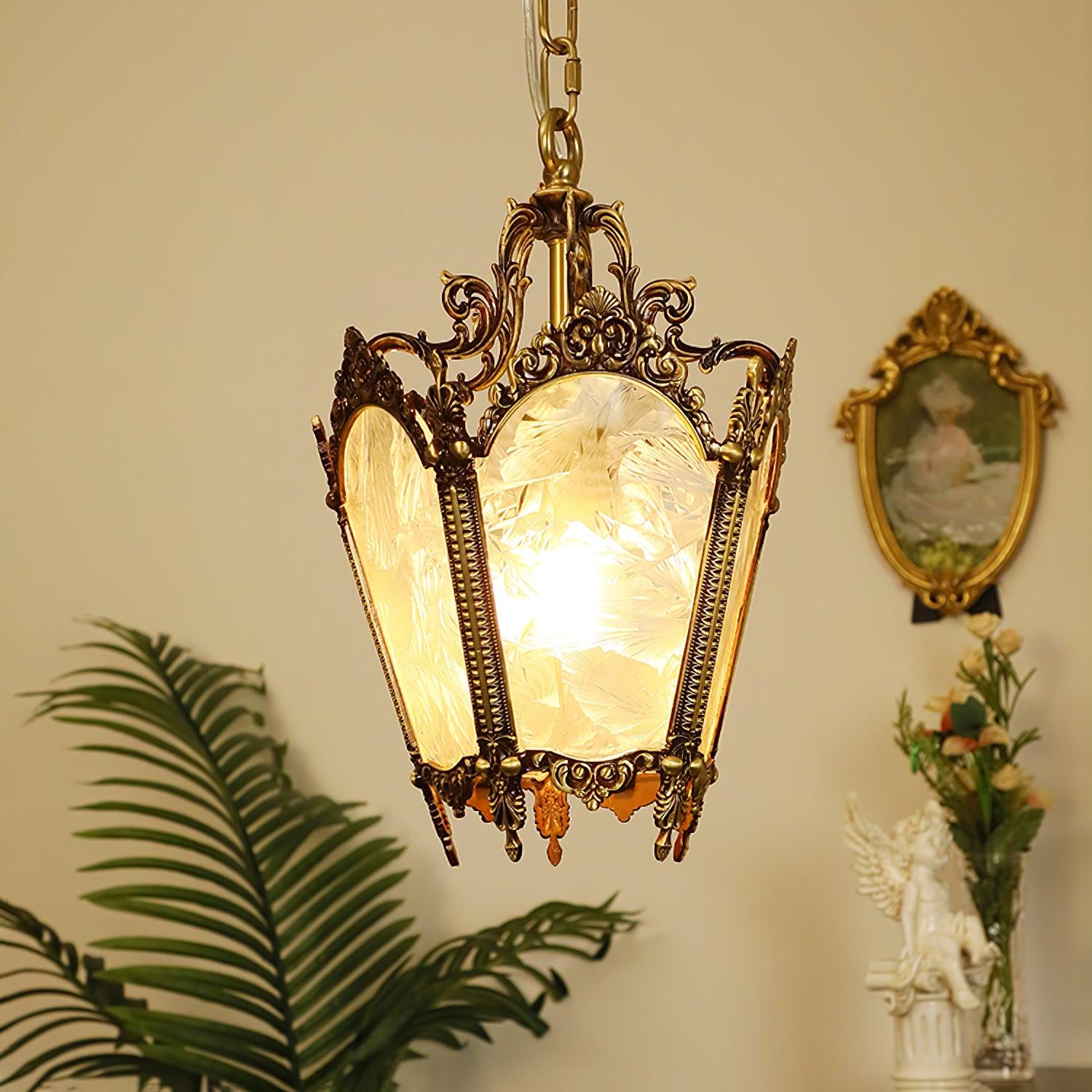 Lustra Pendant Lamp Brass Empire Antique Elegant-Neutral Decor