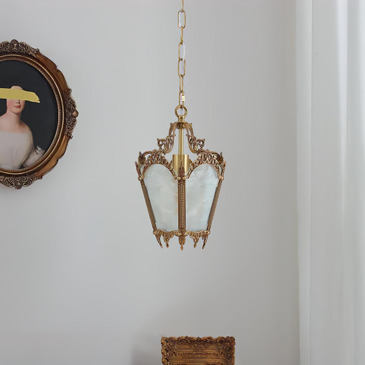 Lustra Pendant Lamp Brass Empire Antique Elegant-Neutral Decor