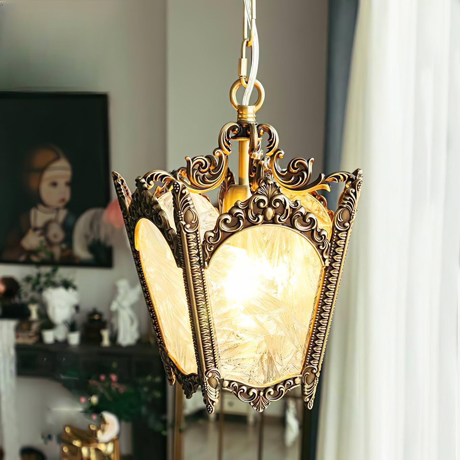 Lustra Pendant Lamp Brass Empire Antique Elegant-Neutral Decor