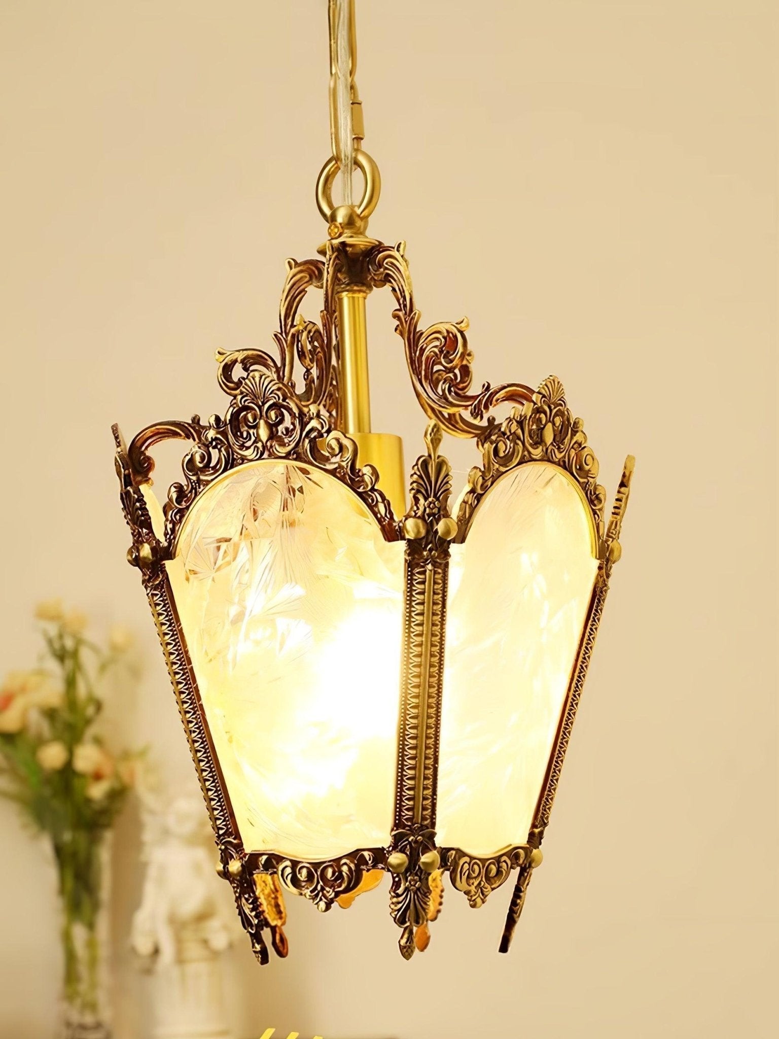 Lustra Pendant Lamp Brass Empire Antique Elegant-Neutral Decor
