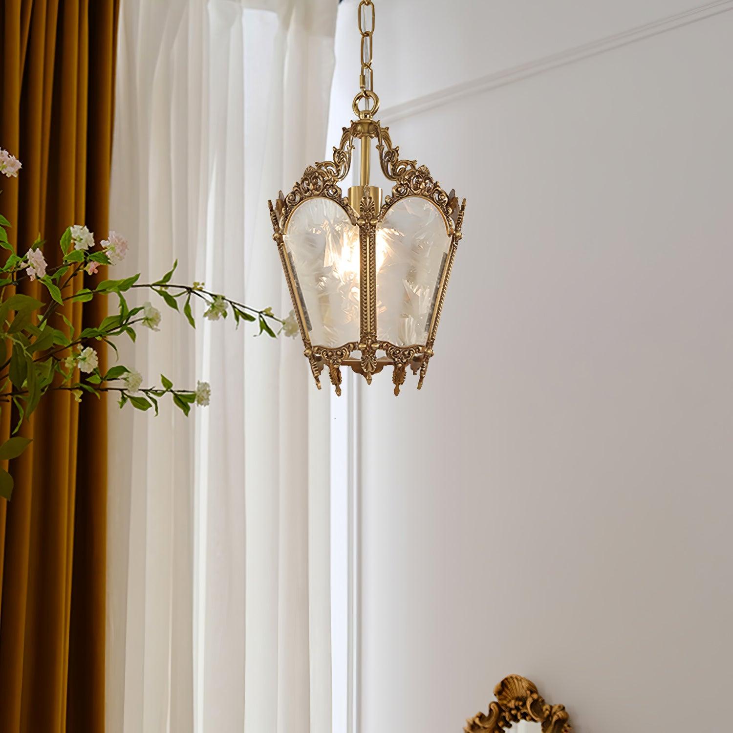 Lustra Pendant Lamp Brass Empire Antique Elegant-Neutral Decor