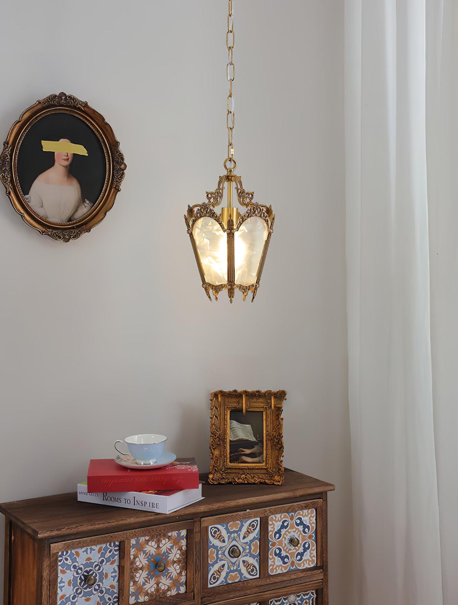 Lustra Pendant Lamp Brass Empire Antique Elegant-Neutral Decor